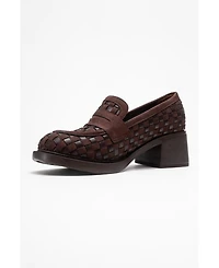 Prologue Shoes Marlon Woven Block Heel Loafer