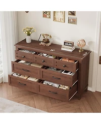 gaomon 7-Drawer Freestanding Dresser 54" Wide, Large Storage Closet Organizer Chest for Living Room, Entryway