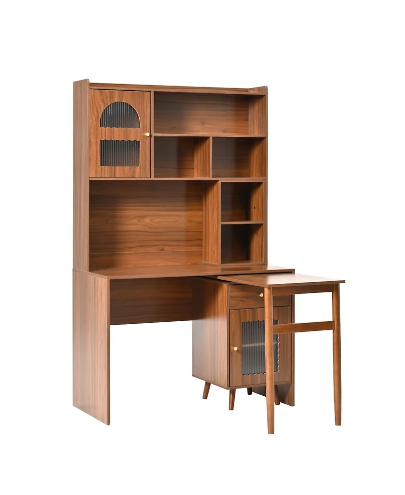 Streamdale Furniture Rotating Computer Desk with Storage