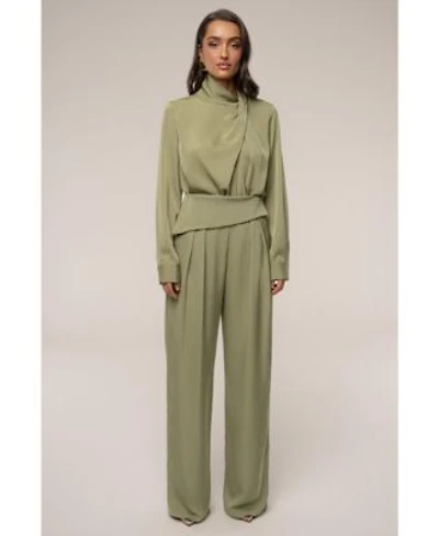 Jluxlabel Alexa Satin Blouse Executive Trousers