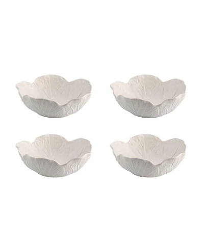 Bordallo Pinheiro Cabbage Beige Cereal Bowl, Set of 4