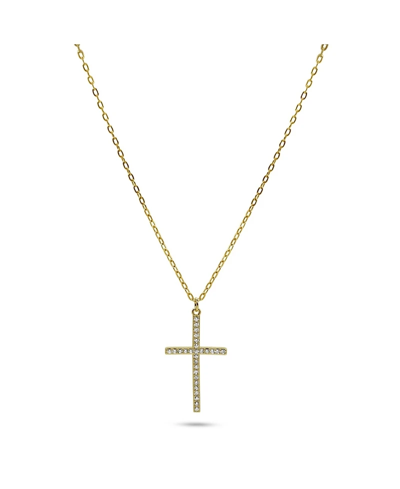 Bowood Lane 14k Gold Filled Cubic Zirconia Cross Necklace