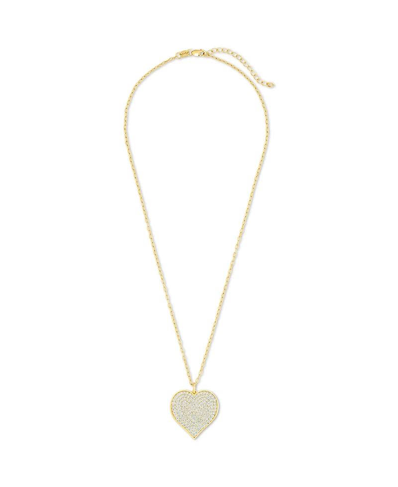 Sterling Forever Large Cz Statement Heart Pend