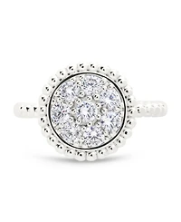 Sterling Forever Casey Cz Circle Ring