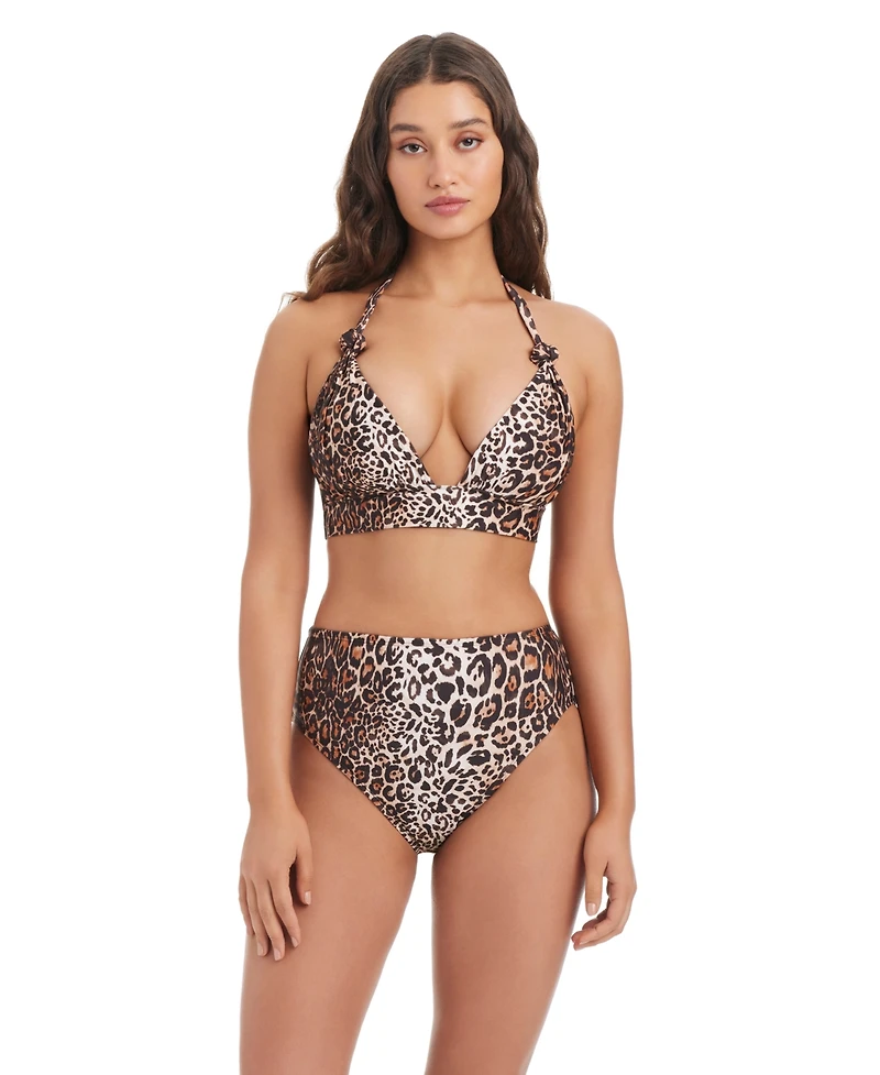 Bar Iii Feline Fine Banded Sweetheart Halter Bra, Macy's Exclusive