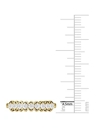 Macy's Diamond Ring (1/10 ct. t.w.) in 14k Gold Over Sterling Silver