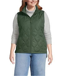 Lands' End Plus FeatherFree Onion Quilted Insulated Vest