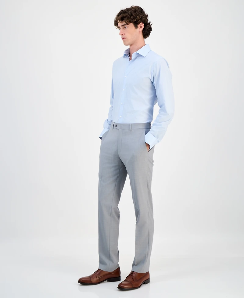 Bar Iii Men's Slim-Fit Wool Sharkskin Suit Pants, Created for Macy's