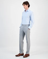 Bar Iii Men's Slim-Fit Wool Sharkskin Suit Pants, Created for Macy's