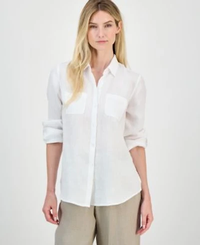 Charter Club Womens 100 Linen Shirt Created For Macys