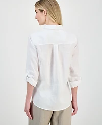 Charter Club Women's 100% Linen Shirt, Created for Macy's