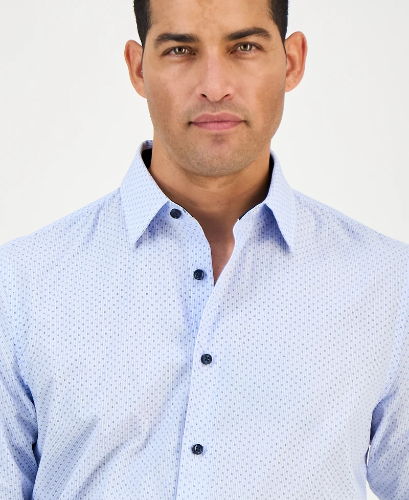 Club Room Men's Dot Stripe Shirt, Created for Macy's