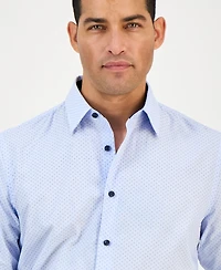 Club Room Men's Dot Stripe Shirt, Created for Macy's