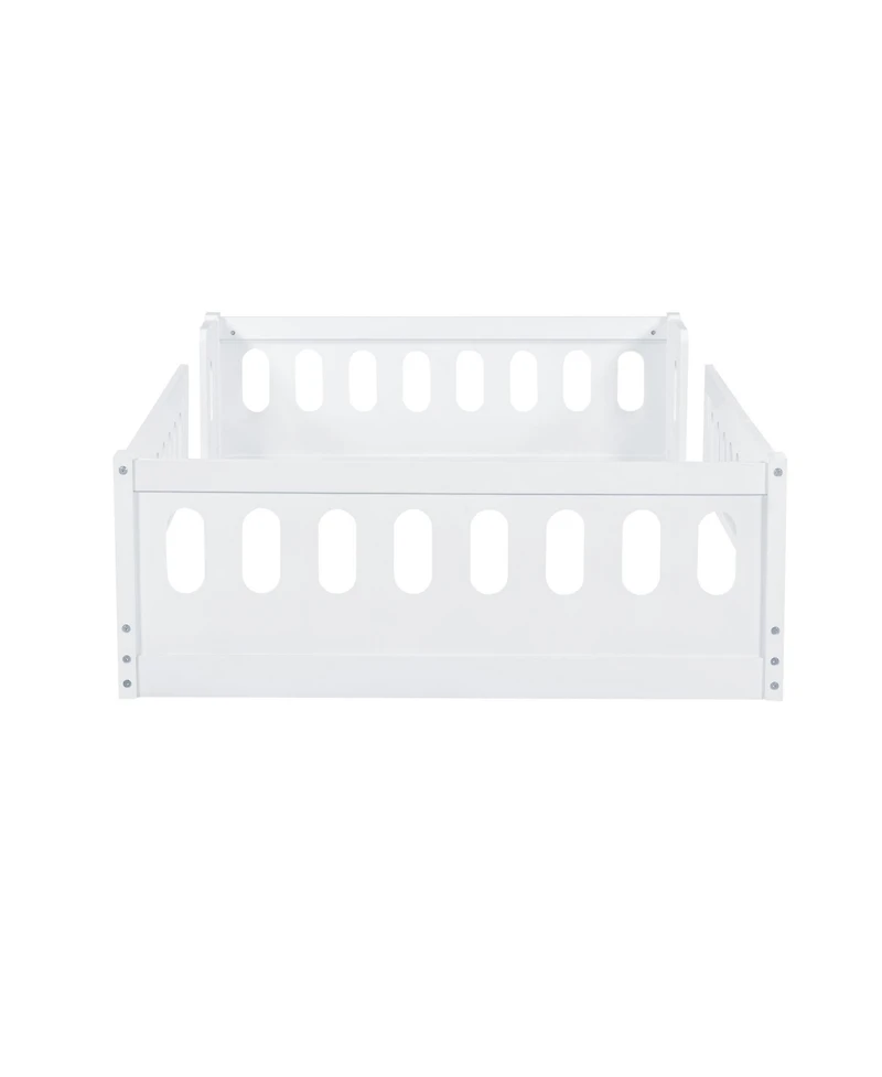 Streamdale Furniture Twin Platform Bed with Guardrail (Natural)