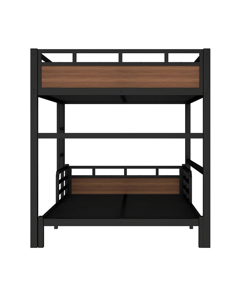 Streamdale Furniture Full over Full Metal Bunk Bed, Separable