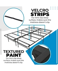 Boyd Sleep 14" Metal Platform Bed Frame with No-Tool Assembly, Textured Anti-Slip Surface - 2500 lb. Weight Capacity, Extra Underbed Storage