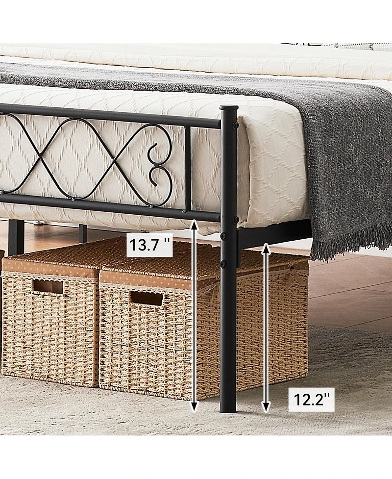 gaomon Modern Bed Frame, Metal Platform with Headboard and Footboard