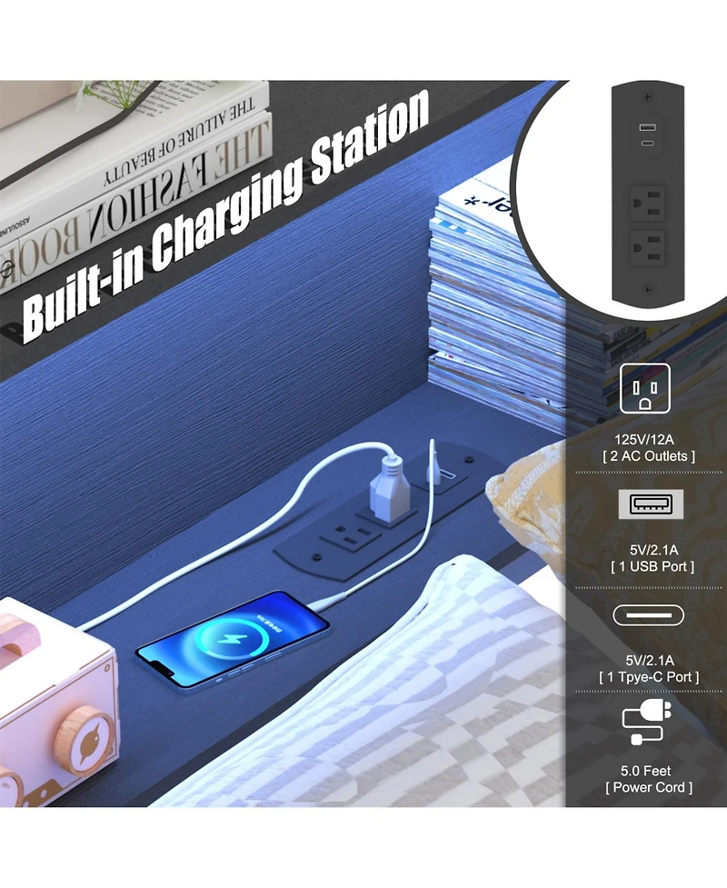 Streamdale Furniture Corner Bed Frame: Full Daybed with Storage