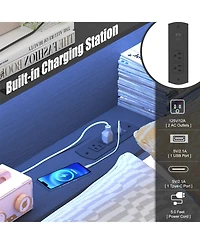 Streamdale Furniture Corner Bed Frame: Full Daybed with Storage