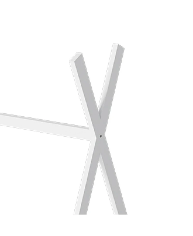 Streamdale Wooden Montessori Floor Bed Frame for Kids with Guardrail, White