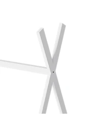 Streamdale Wooden Montessori Floor Bed Frame for Kids with Guardrail, White