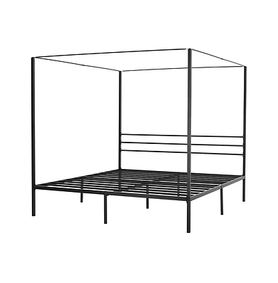 Slickblue Four Poster Metal Canopy Bed Frame for Modern Bedroom
