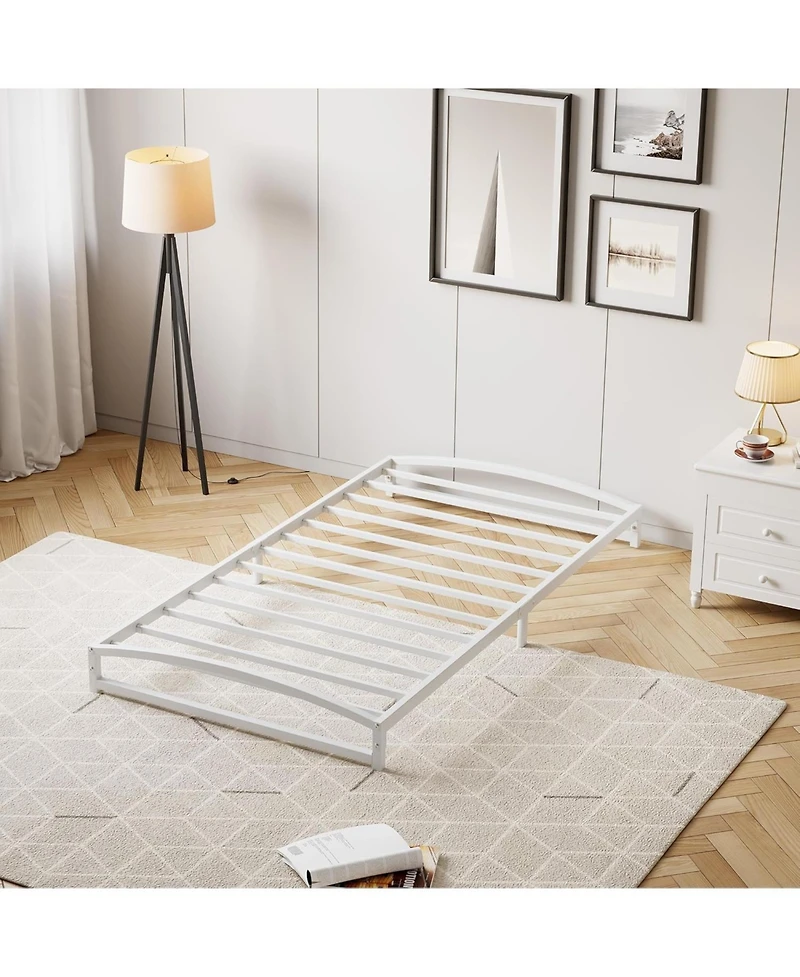 gaomon Twin Metal Platform Bed Frame Simple Assembly Interlocking Components Quick Setup