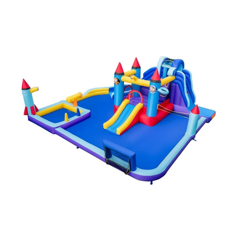 Hongge Rocket Inflatable Water Slide Park with 950W Blower