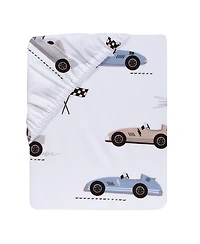 Lambs & Ivy Little Racer Cotton Cars/Transportation Fitted Crib/Toddler Sheet