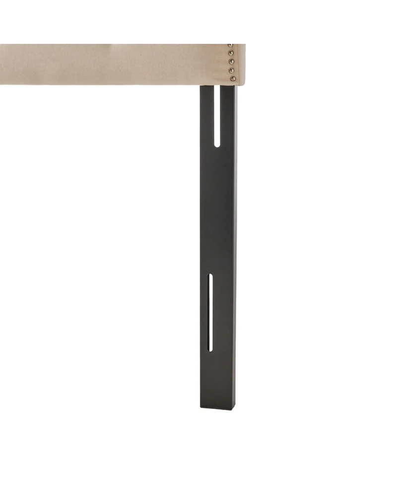 Simplie Fun Contemporary Button-Tufted Upholstered Headboard with Nailhead Accents