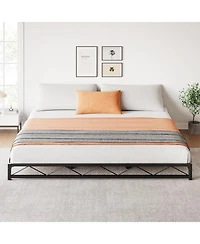 gaomon 6-Inch Metal Platform Bed Frame,Steel Slat Support,Heavy Duty Noise-Free Platform,No Box Spring Required,Easy Assembly