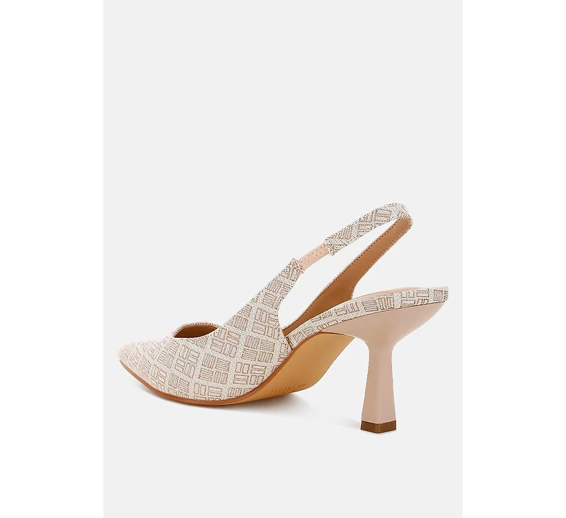 London Rag Womens Faina Pointed Toe Kitten Heel Pumps