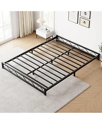 gaomon 6-Inch Metal Platform Bed Frame,Steel Slat Support,Heavy Duty Noise-Free Platform,No Box Spring Required,Easy Assembly