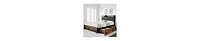 gaomon Full Size Bed Frame with Storage Linen Upholstered Headboard