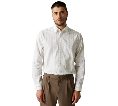 Guess Men's Vertical Striped Long-Sleeve Shirt