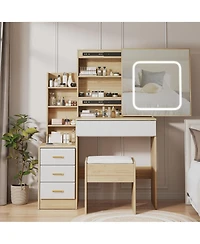 gaomon 4 Drawer Bedroom Dresser with Electrical Outlet, Storage Cabinet