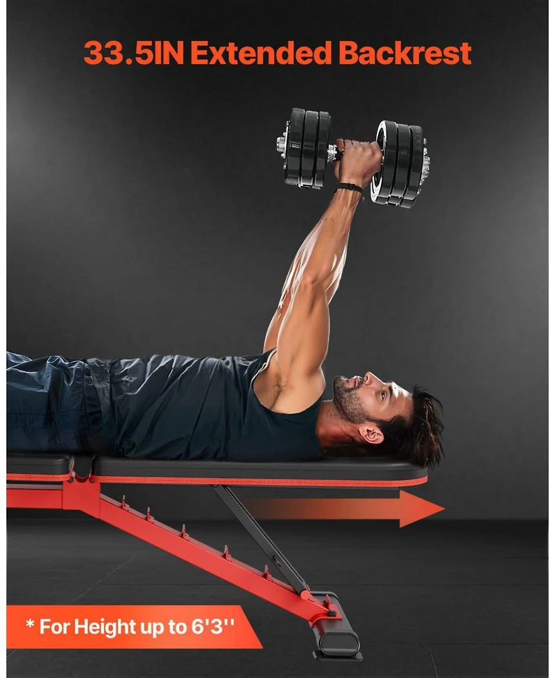 Mecale Weight Bench, 1200 lb Heavy-Duty Adjustable Bench Press with Folding Design for Home Gym Strength Training