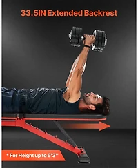 Mecale Weight Bench, 1200 lb Heavy-Duty Adjustable Bench Press with Folding Design for Home Gym Strength Training