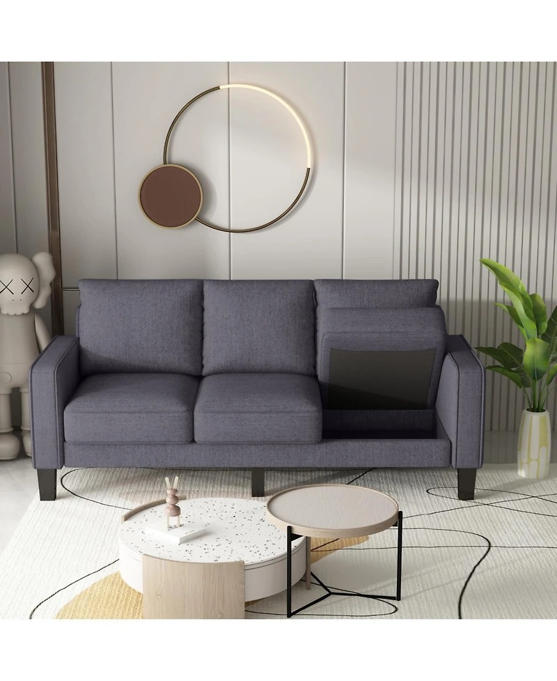 Streamdale Furniture Modern Living Room Furniture Sofa In Dark Fabric