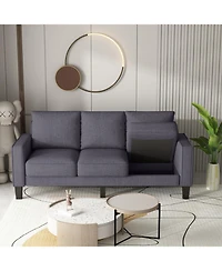 Streamdale Furniture Modern Living Room Furniture Sofa In Dark Fabric