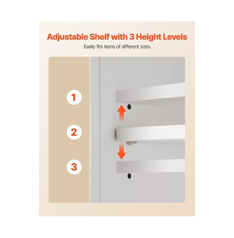 Slickblue Over Toilet Bathroom Wall Cabinet with 2 Doors and Shelves