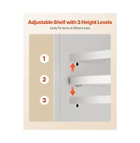 Slickblue Over Toilet Bathroom Wall Cabinet with 2 Doors and Shelves