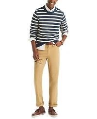 Nautica Men's Textured Striped Crewneck Sweater