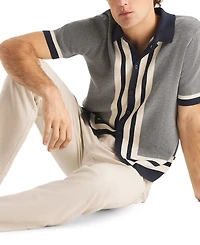 Nautica Men's Jacquard Short-Sleeve Sweater Shirt