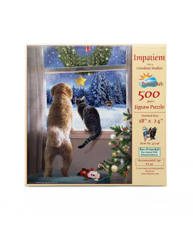 SunsOut Impatient 500 piece Jigsaw Puzzle for Adults Christmas