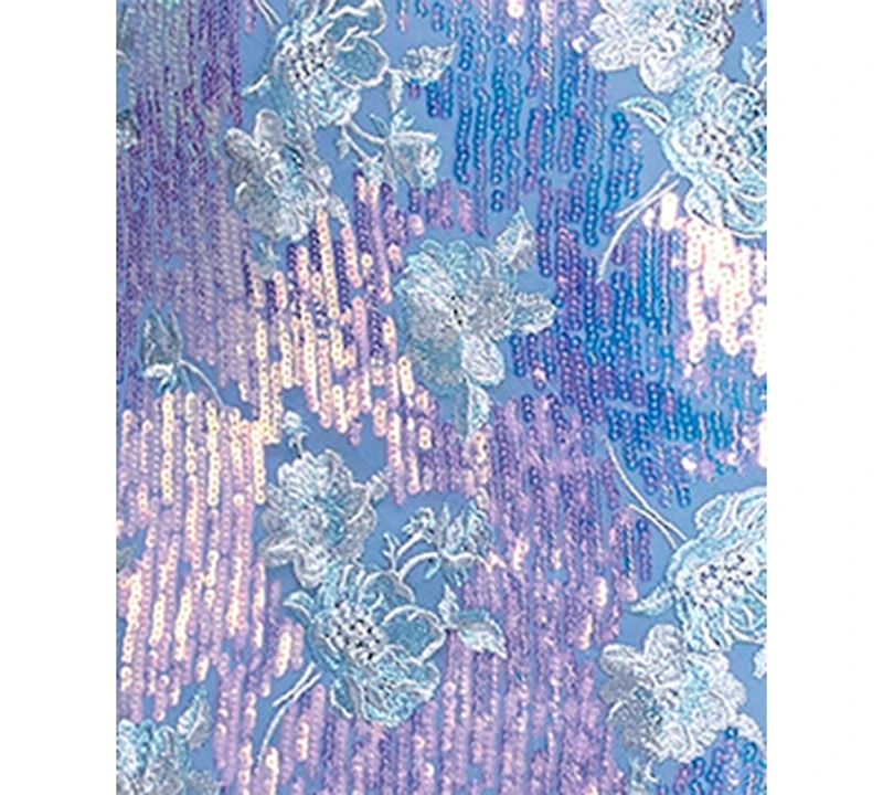 Emerald Sundae Juniors' Low Back Long Sequin Gown