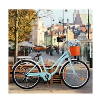 Artudatech 26-Inch Cruiser Bike for Family Rides, Low Step Frame with Passenger Seat & Footrests