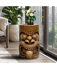 Sunjet Outdoor Decorative Sculpture – The Grande Tiki God Kanaloa Concrete Statue 19.6"H, Indoor/Outdoor Garden, Patio, Backyard, Office D
