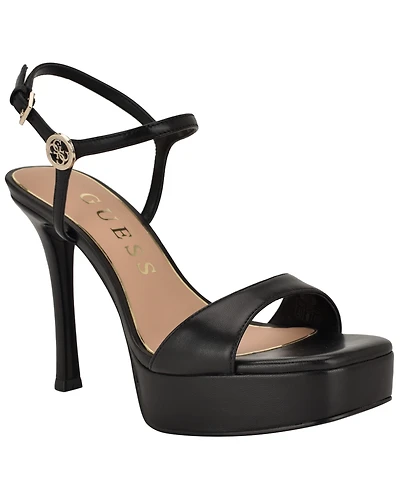 Guess Womens Hendora Leather Platform Stiletto Dress Sandals