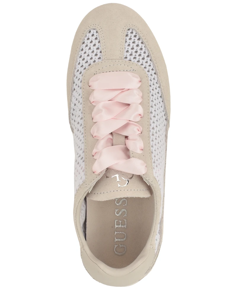 Guess Womens Releve Mesh Low Profile Lace-Up Sneakers